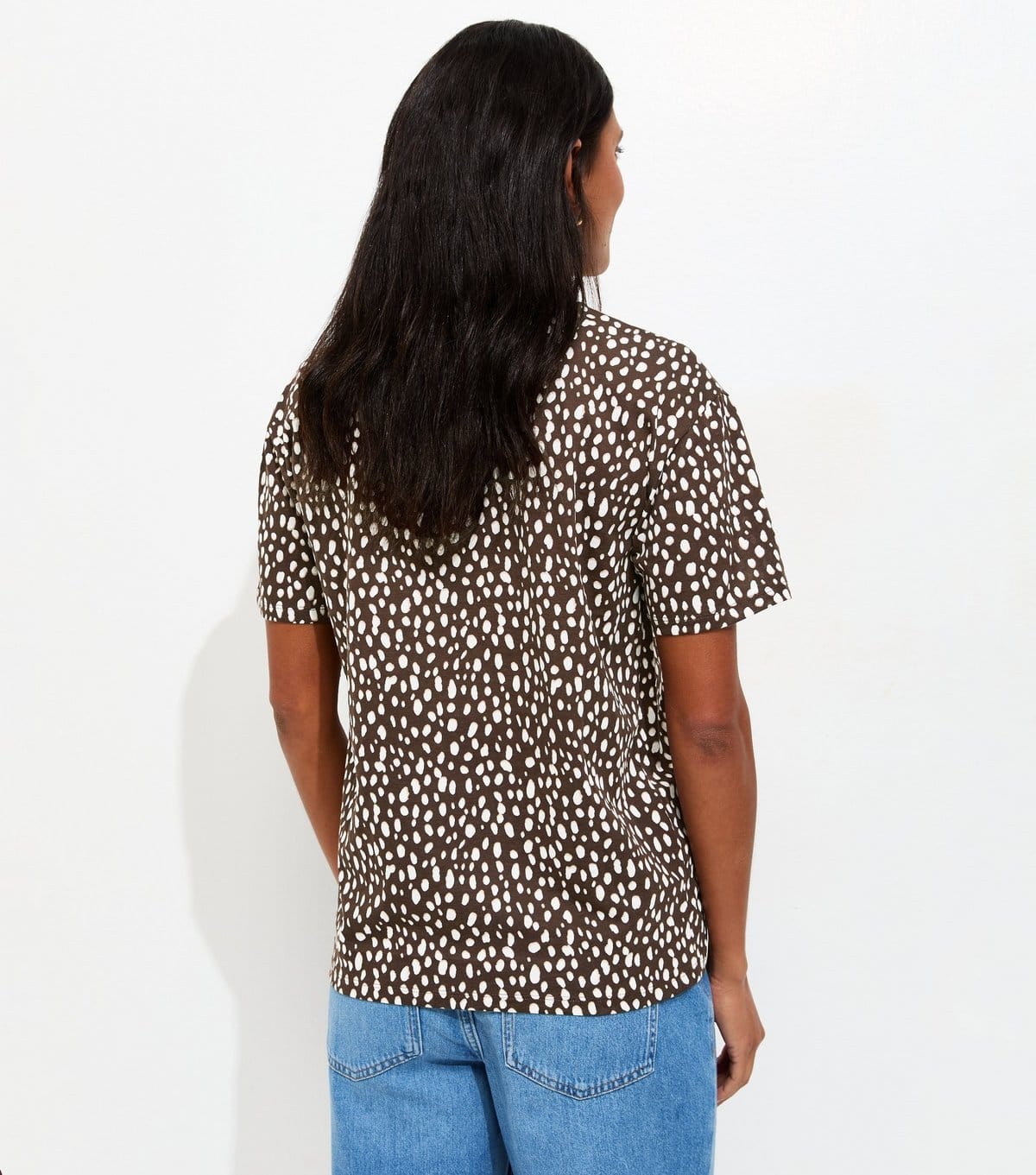 New Look Women's Maternity Brown Cotton Speckled Pattern Top New Look - 4