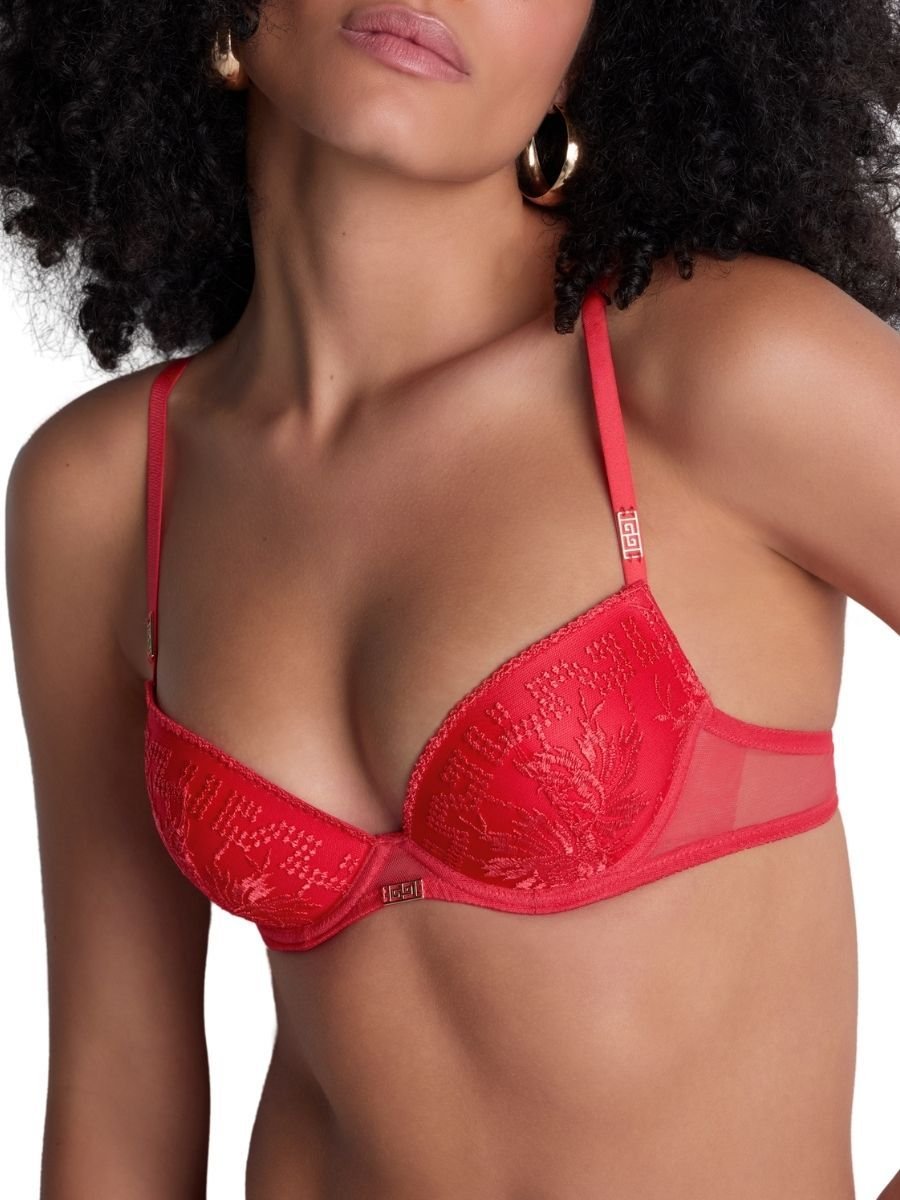 Aubade Aubade Women's Rules of Attraction Moulded Push Up Bra in Red - 2