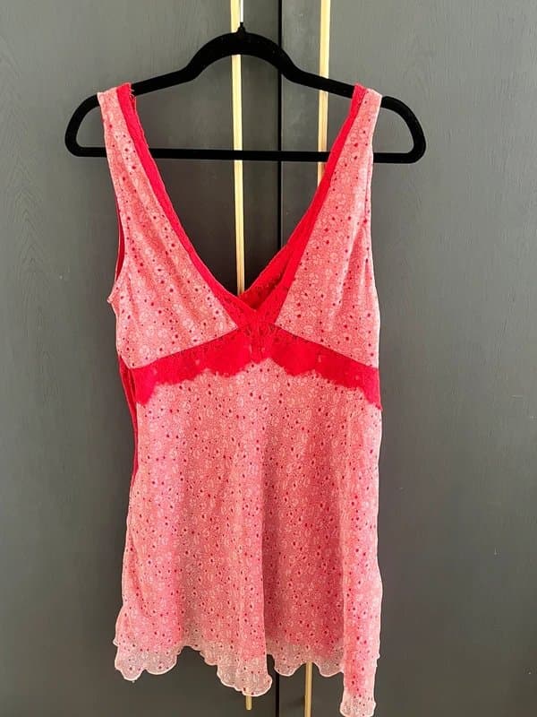 Topshop Topshop floral dress with lace detail