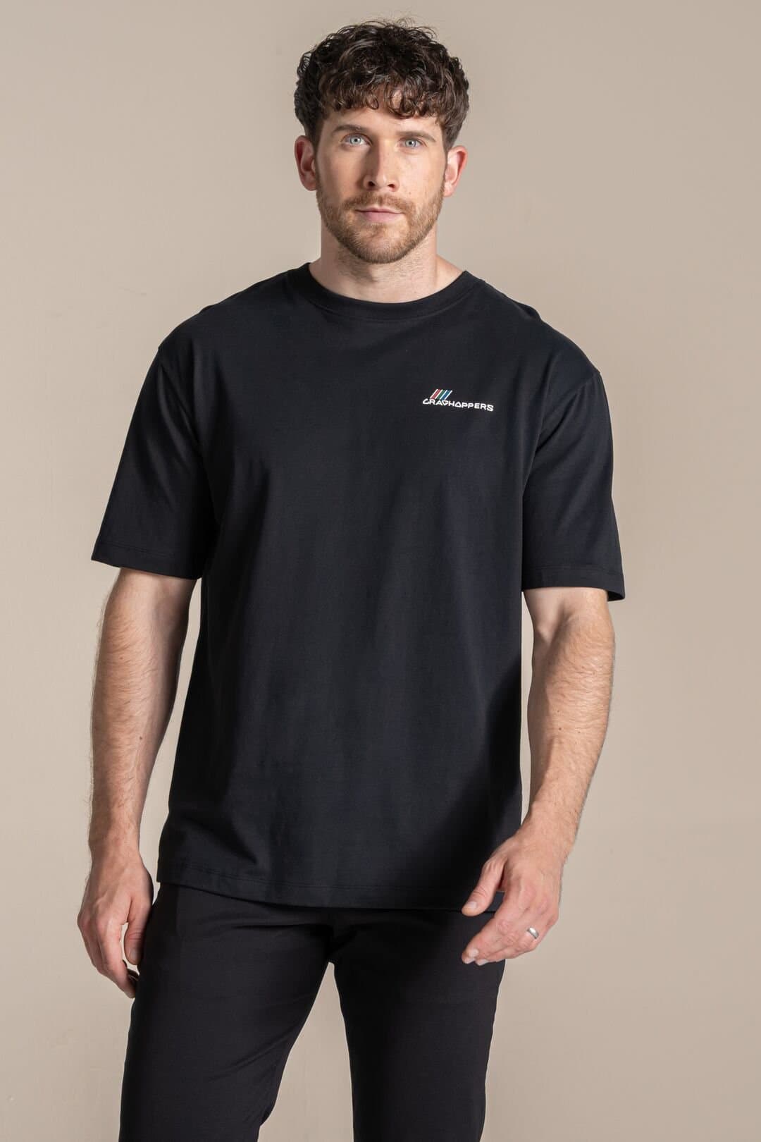 Craghoppers Craghoppers Men's Lucent III Short Sleeved Lightweight T-Shirt in Black