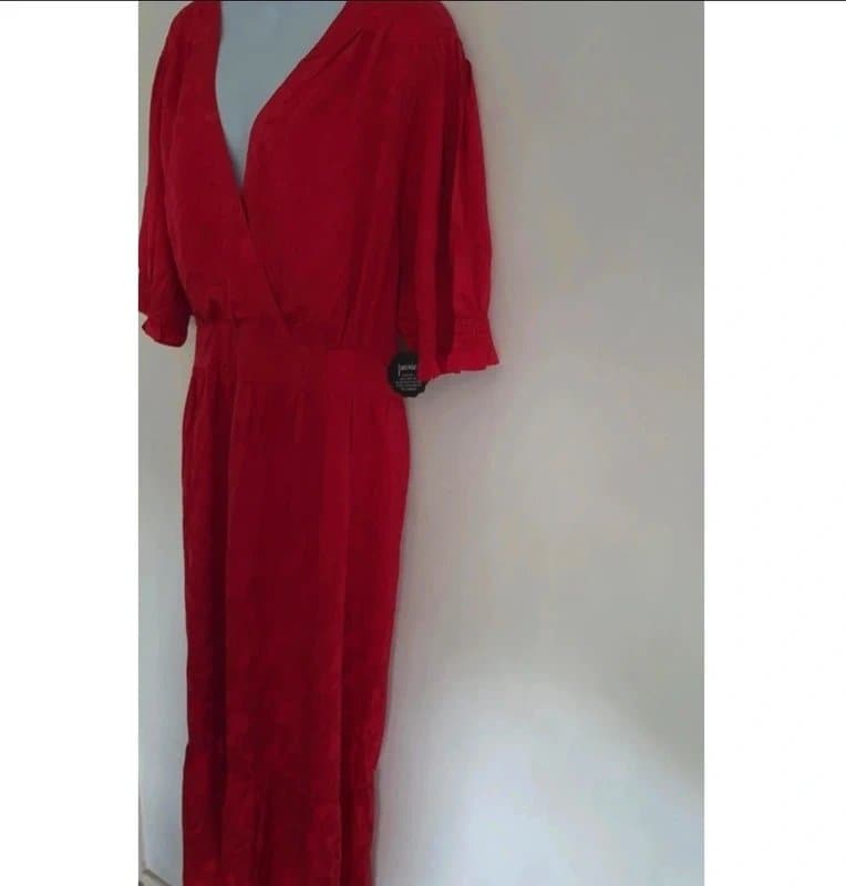 Joanie Joanie Clothing Alberto jacquard satin effect midaxi dress UK size 24 brand new