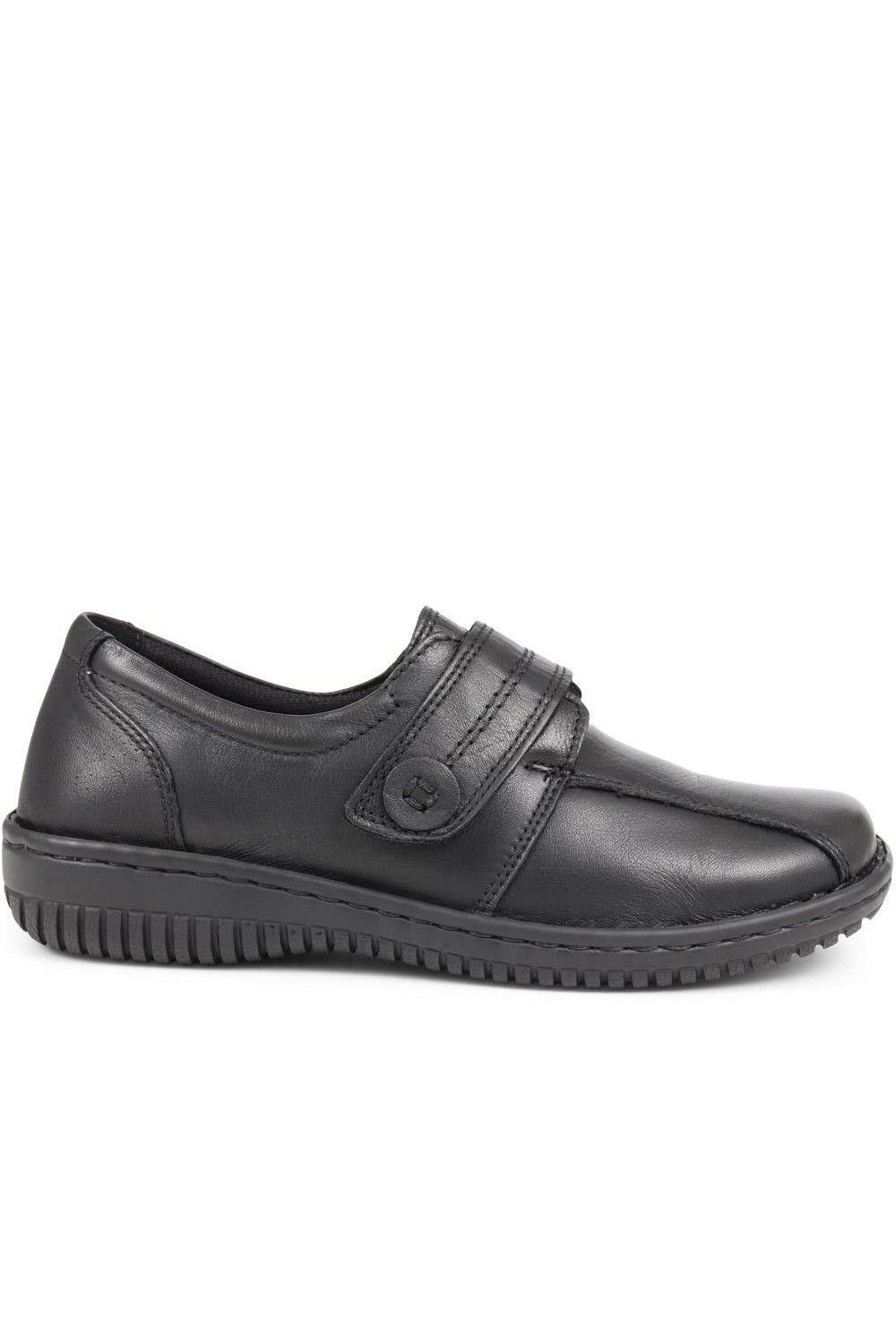 Pavers Pavers Women's Leather Touch-Fastening Shoes in Black - 2