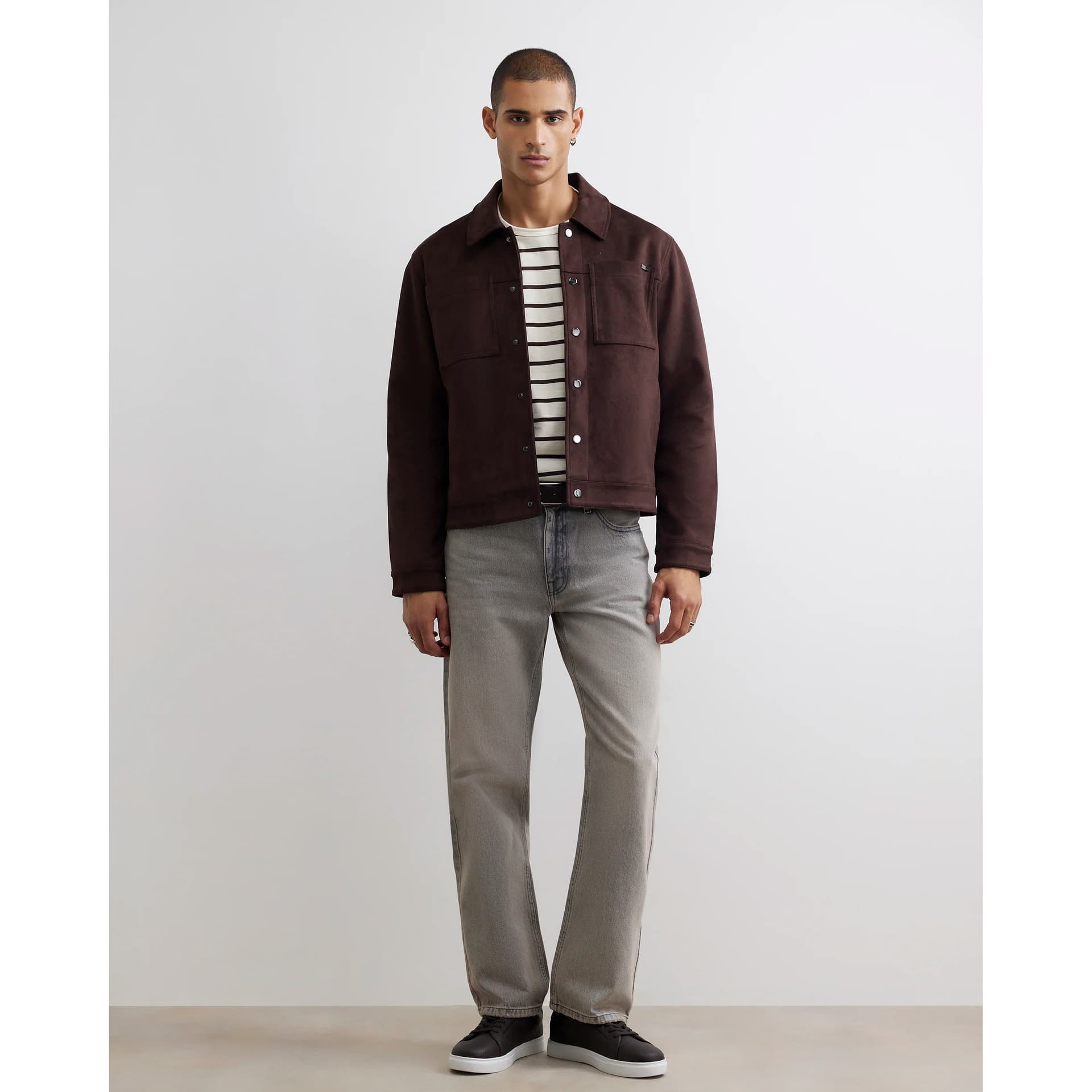 River Island Mens River Island Grey Loose Fit Archive Dept Jeans