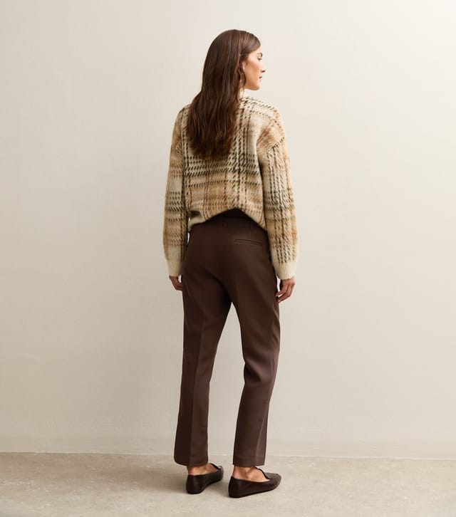 New Look Women's Brown Pleated Paperbag Trousers New Look - 3