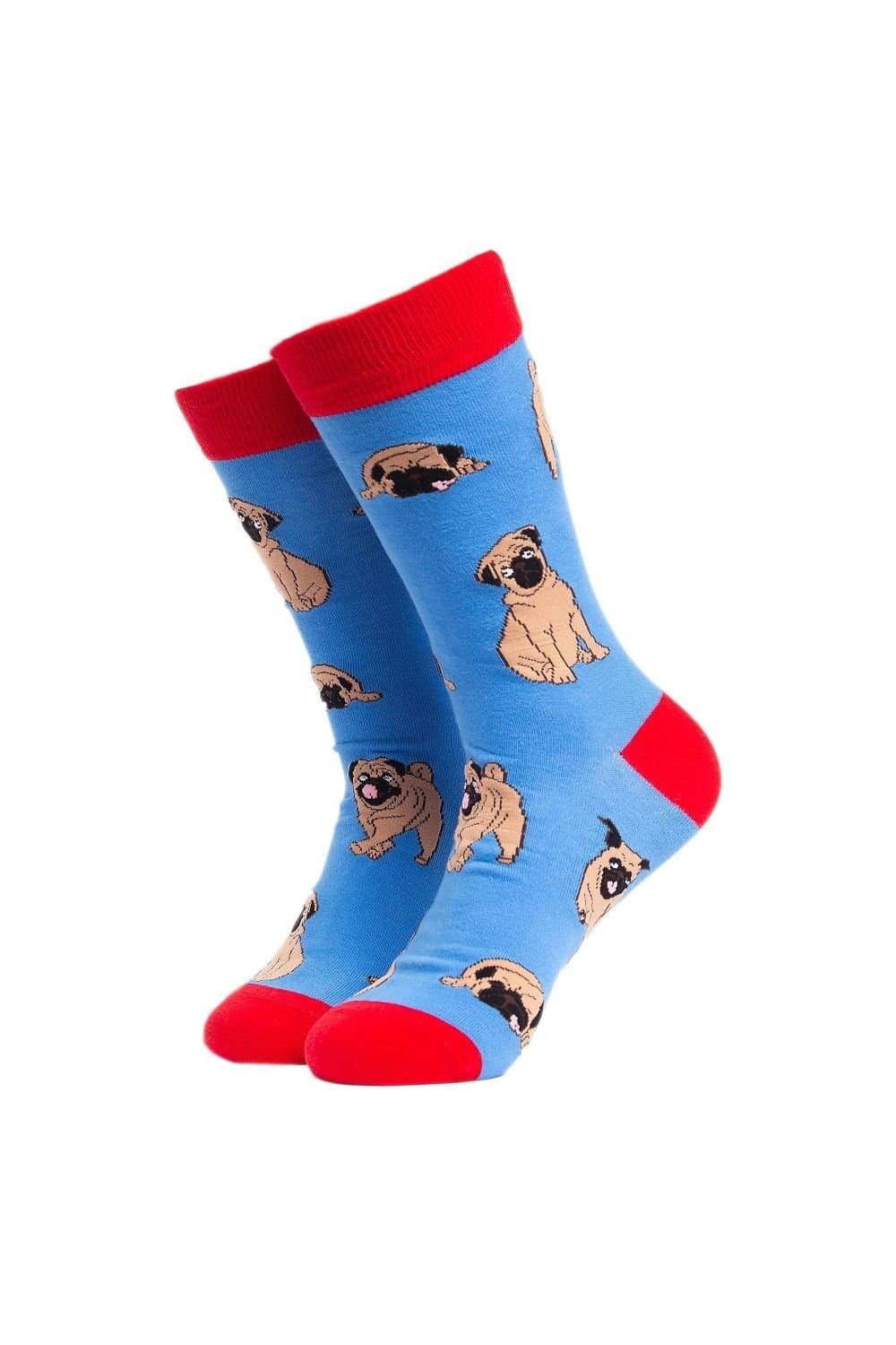 Soctopus Soctopus Men's Dog Pattern Novelty Funny Dress Socks in Dark Blue