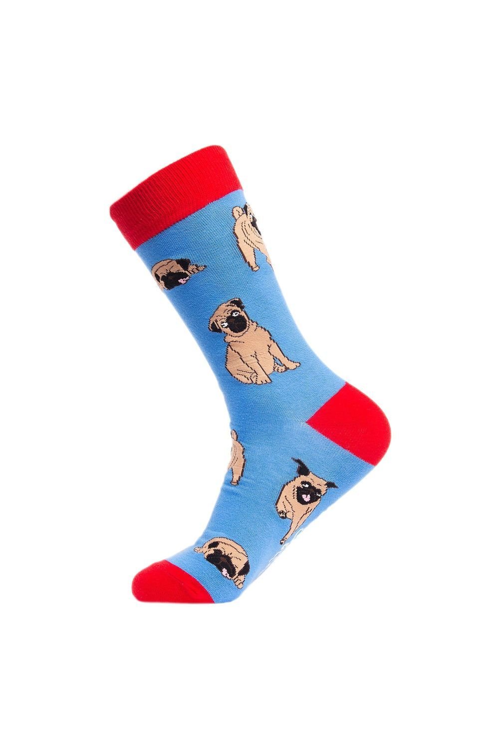 Soctopus Soctopus Men's Dog Pattern Novelty Funny Dress Socks in Dark Blue - 2
