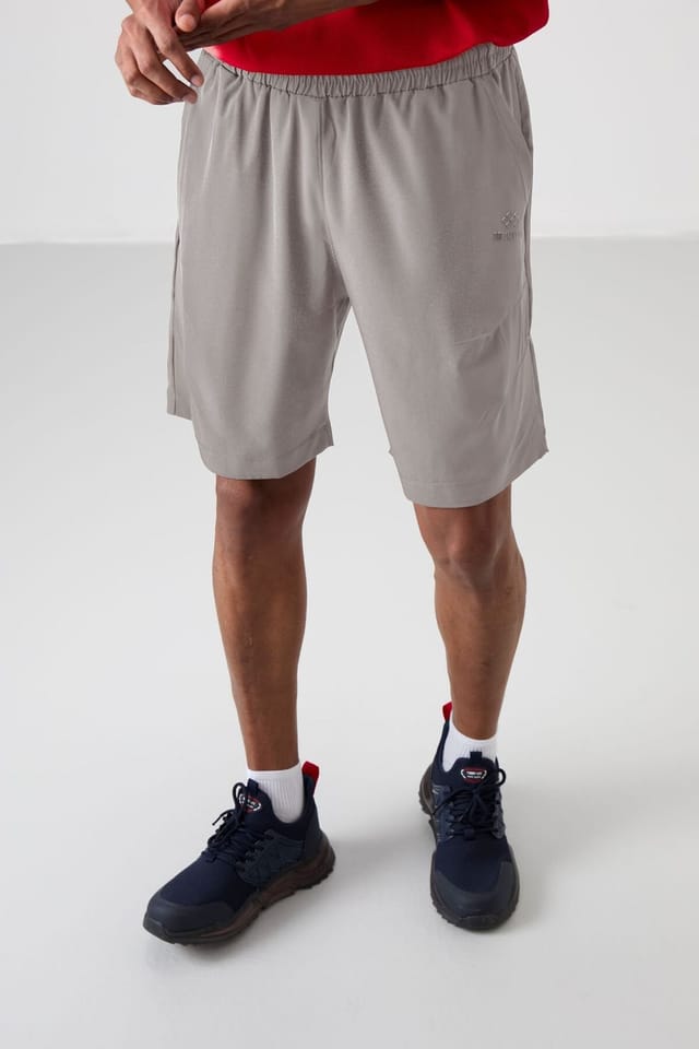 Tommy Life Tommy Life Men's Short Woven Pull-on Shorts in Grey - 3