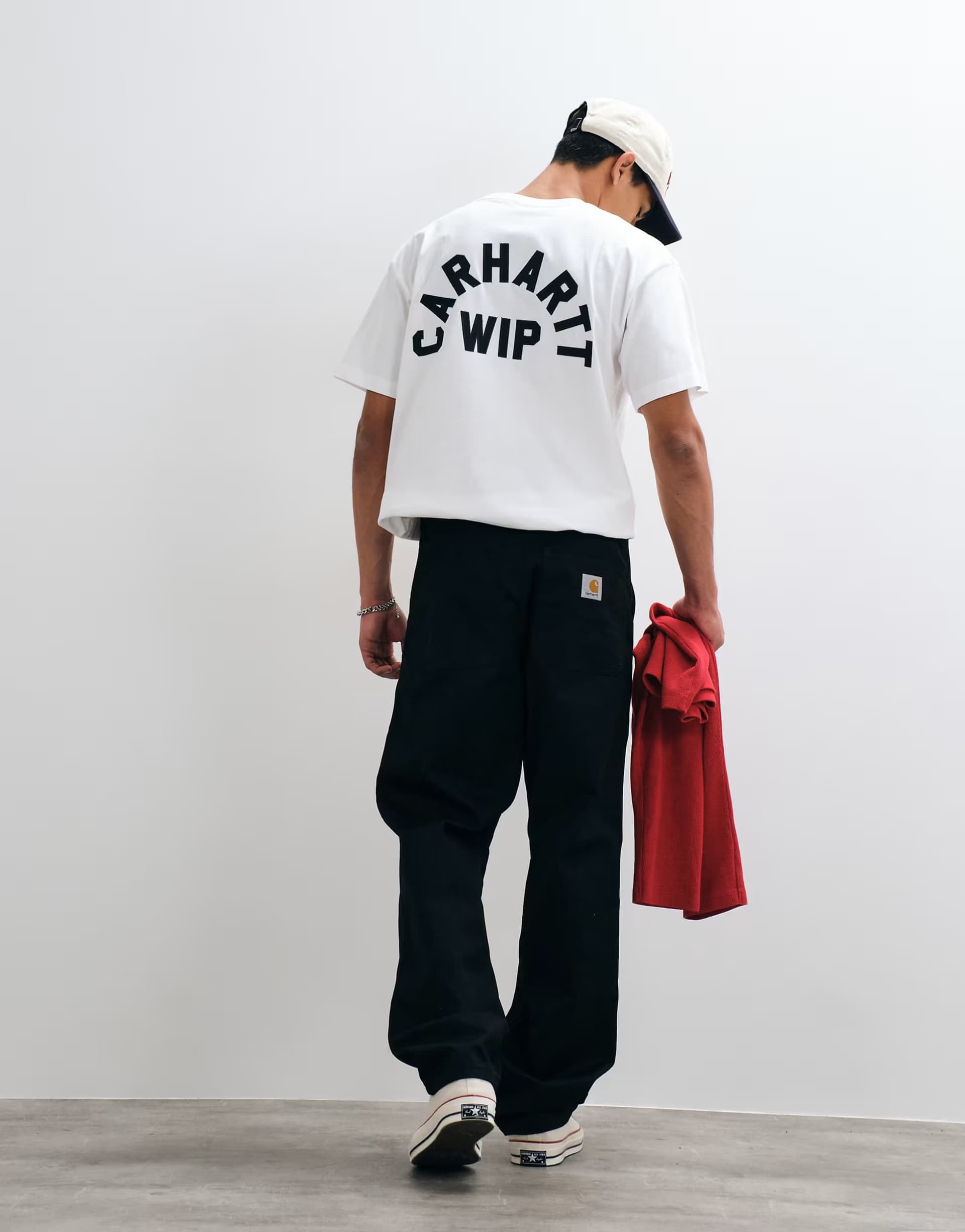 ASOS Carhartt WIP Simple relaxed straight fit trousers in black