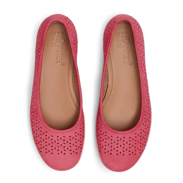 Hotter Hotter Women's 'Livvy II' Ballet Pumps in Rose - 3