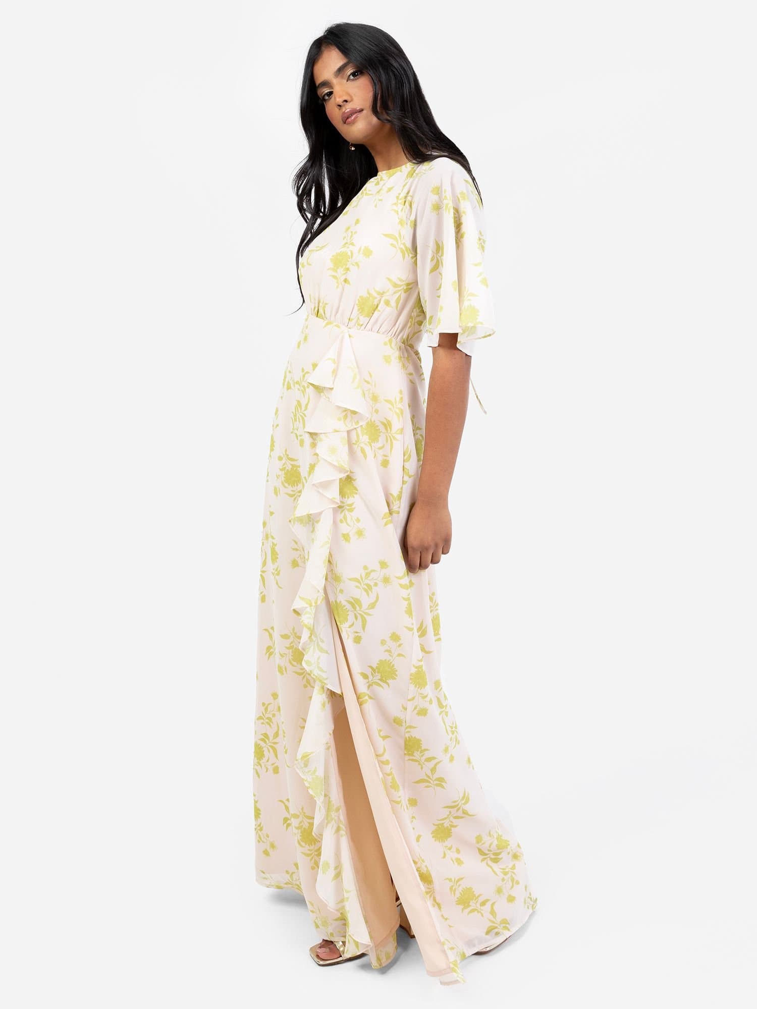 Anaya with Love Anaya with Love Women's Floral Keyhole Back Maxi Dress