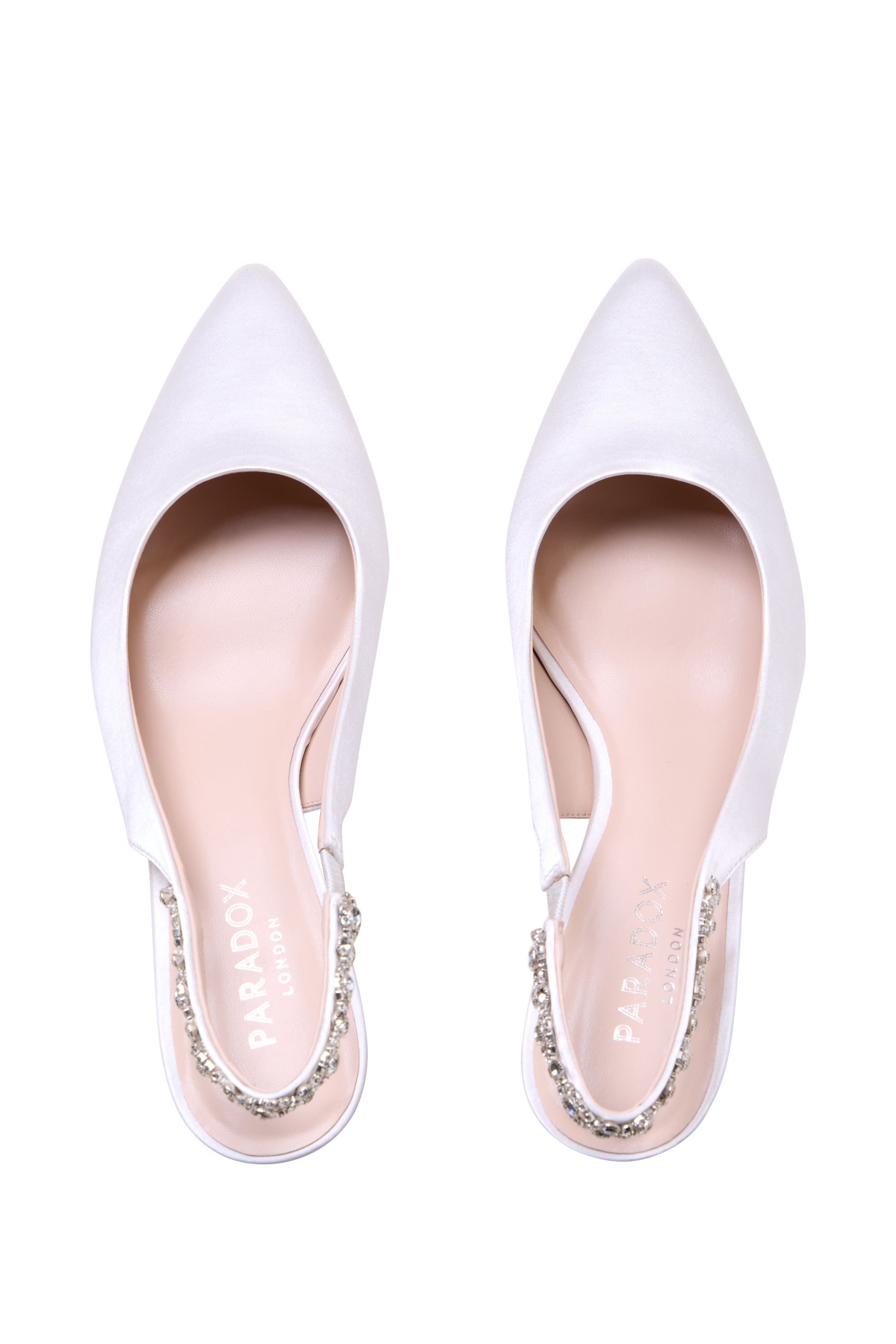 Paradox London Paradox London Women's Angelique' Sling Back Kitten Heel Wedding Shoes in Ivory - 3