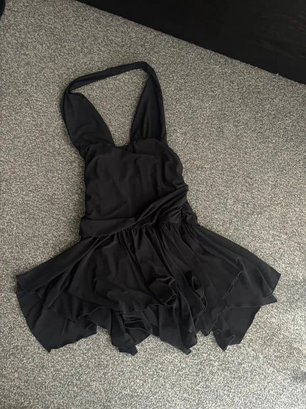 Bershka Bershka ruched halter neck dress