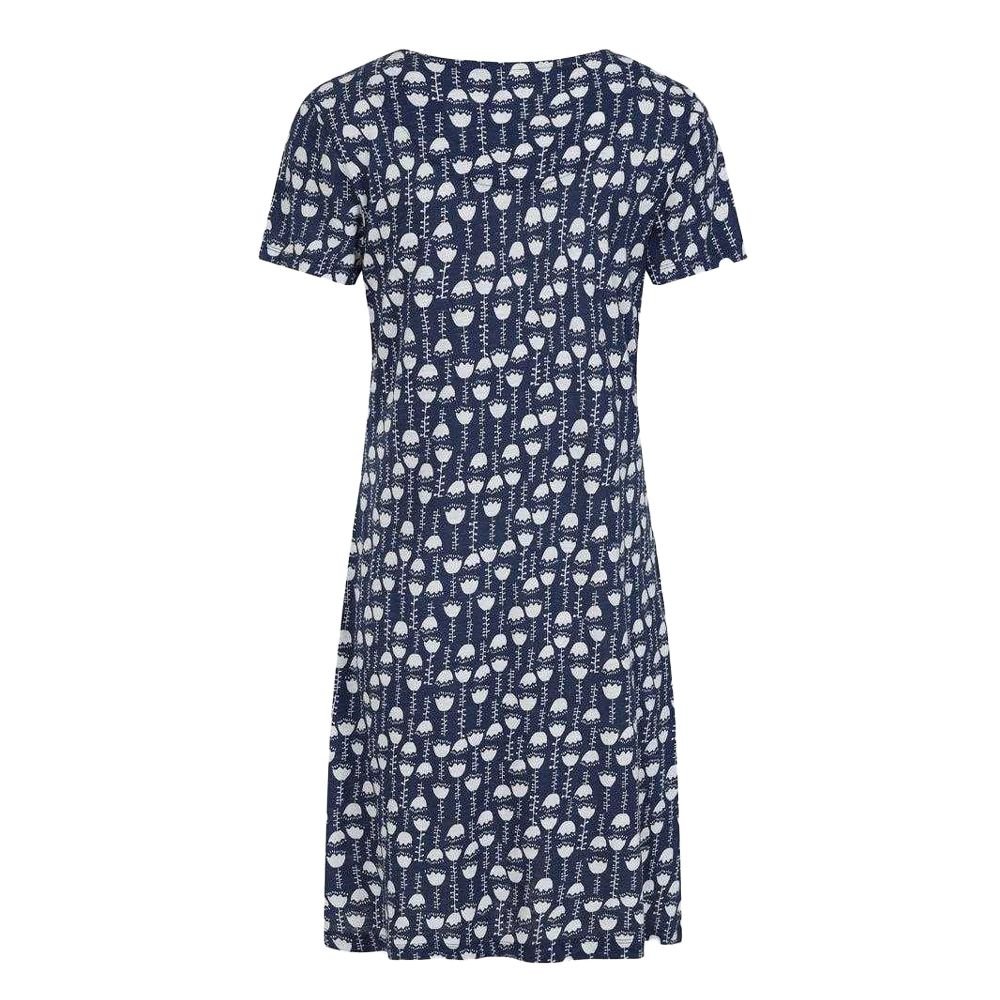 Lazy Jacks Lazy Jacks Women's Seedling V Neck Short-Sleeved Dress in Blue - 2