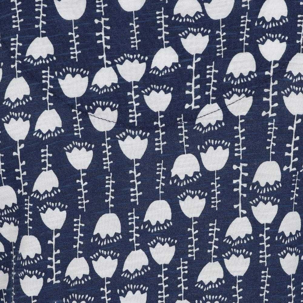 Lazy Jacks Lazy Jacks Women's Seedling V Neck Short-Sleeved Dress in Blue - 4