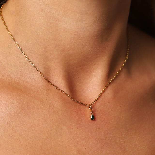 Gold Trip Gold Trip Women's May Birthstone Necklace in Gold - 2
