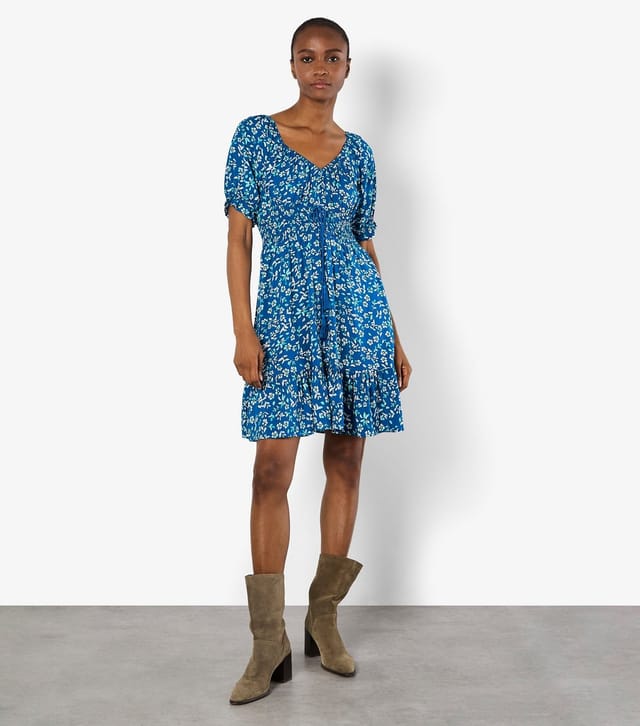 Apricot Women's Blue Floral Print Mini Dress Apricot New Look - 2