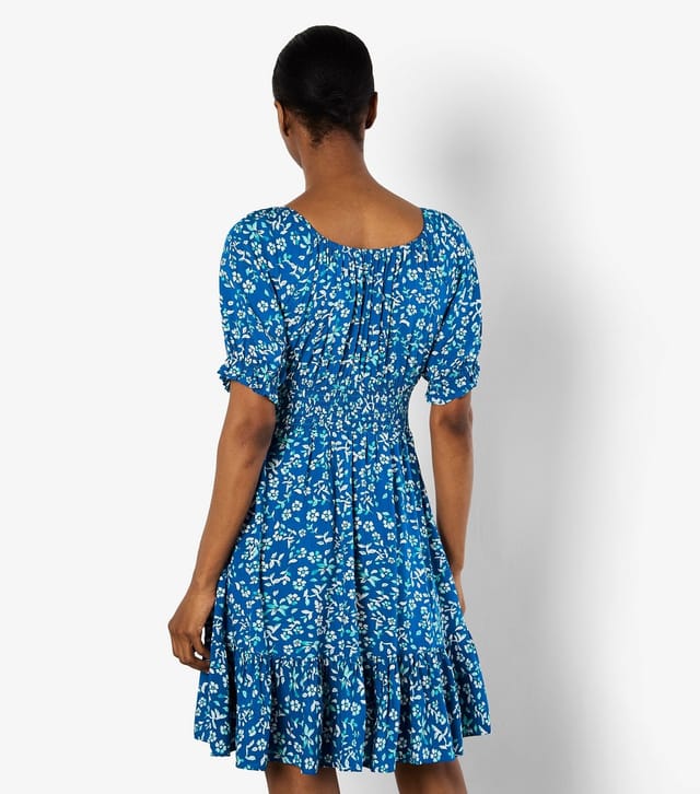 Apricot Women's Blue Floral Print Mini Dress Apricot New Look - 3