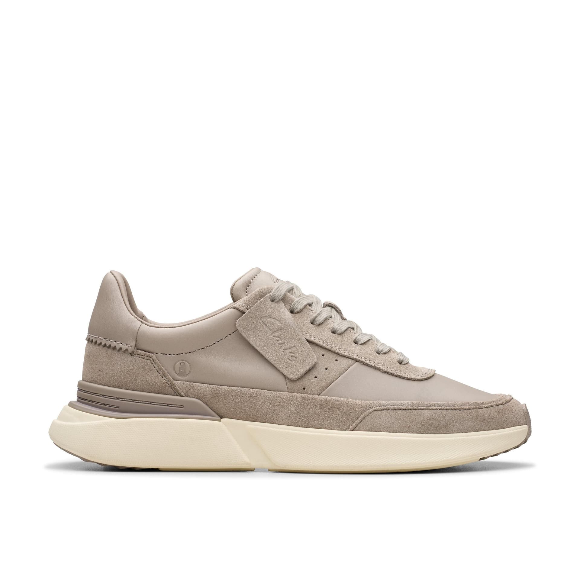Clarks Clarks Men's Craft Pace Grey Leather Trainers