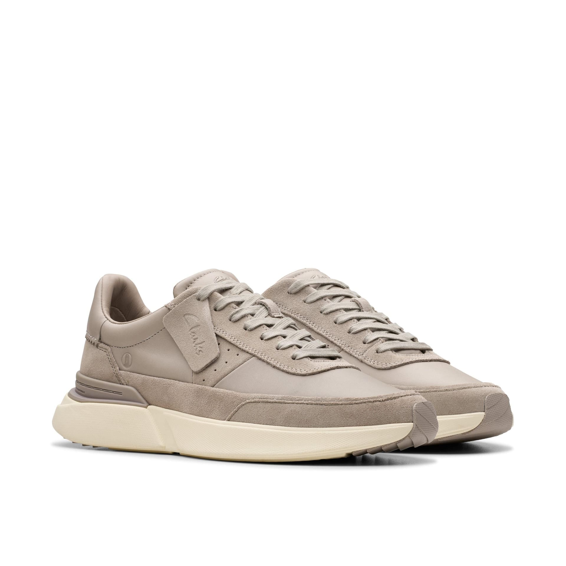 Clarks Clarks Men's Craft Pace Grey Leather Trainers - 4