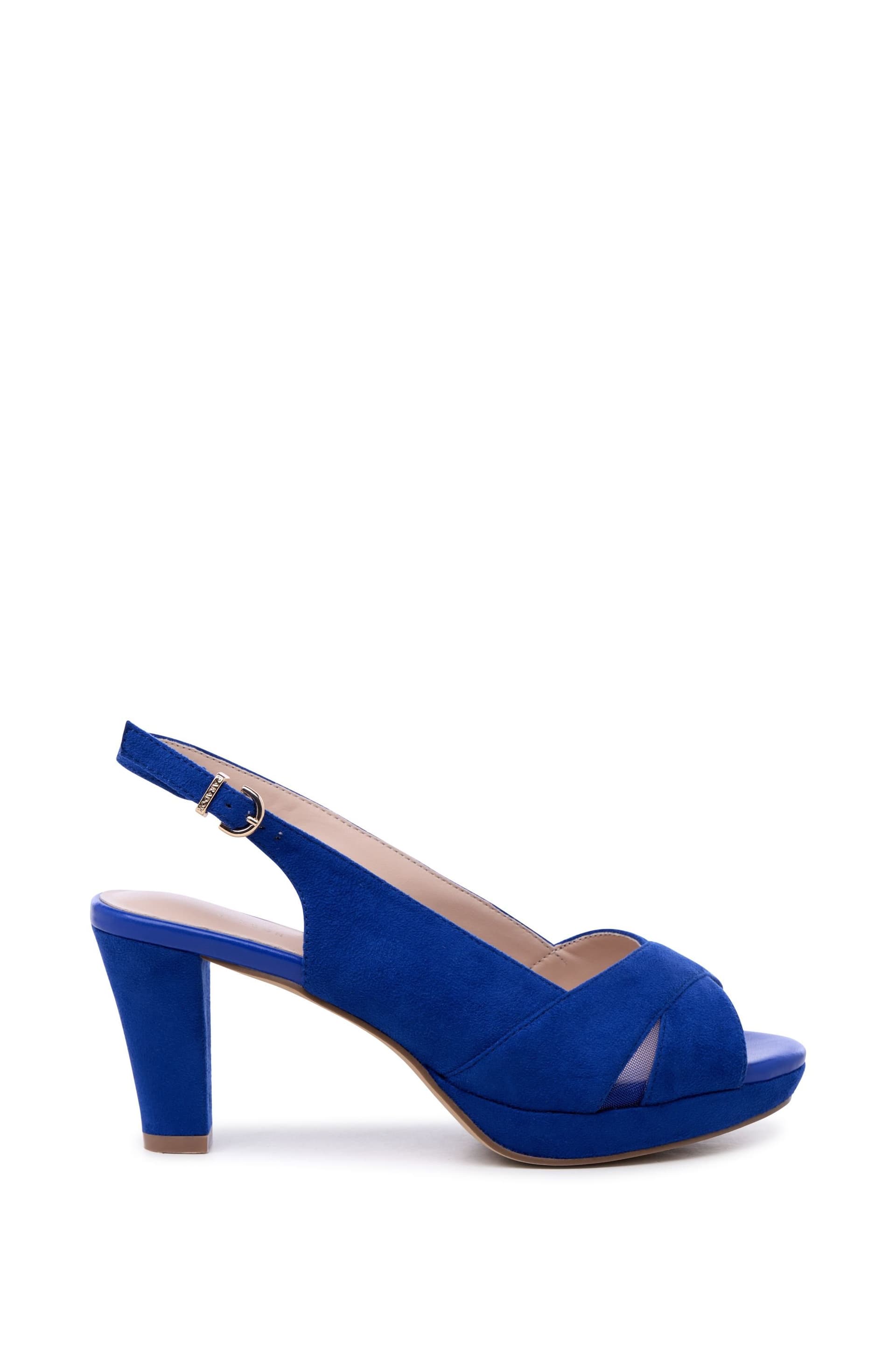 Paradox London Paradox London Women's Louise' Block Heel Platform Sandals in Royal