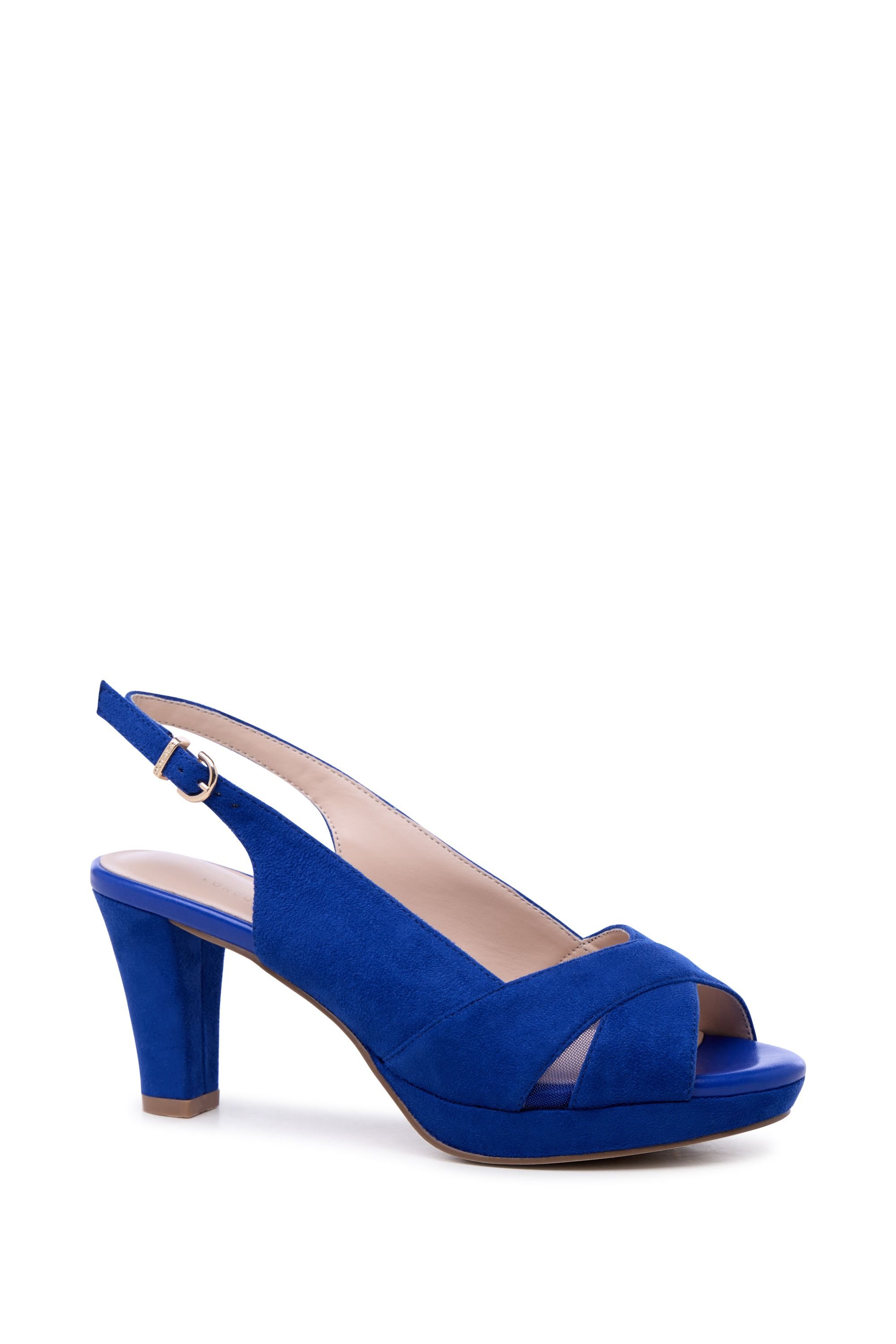Paradox London Paradox London Women's Louise' Block Heel Platform Sandals in Royal - 2