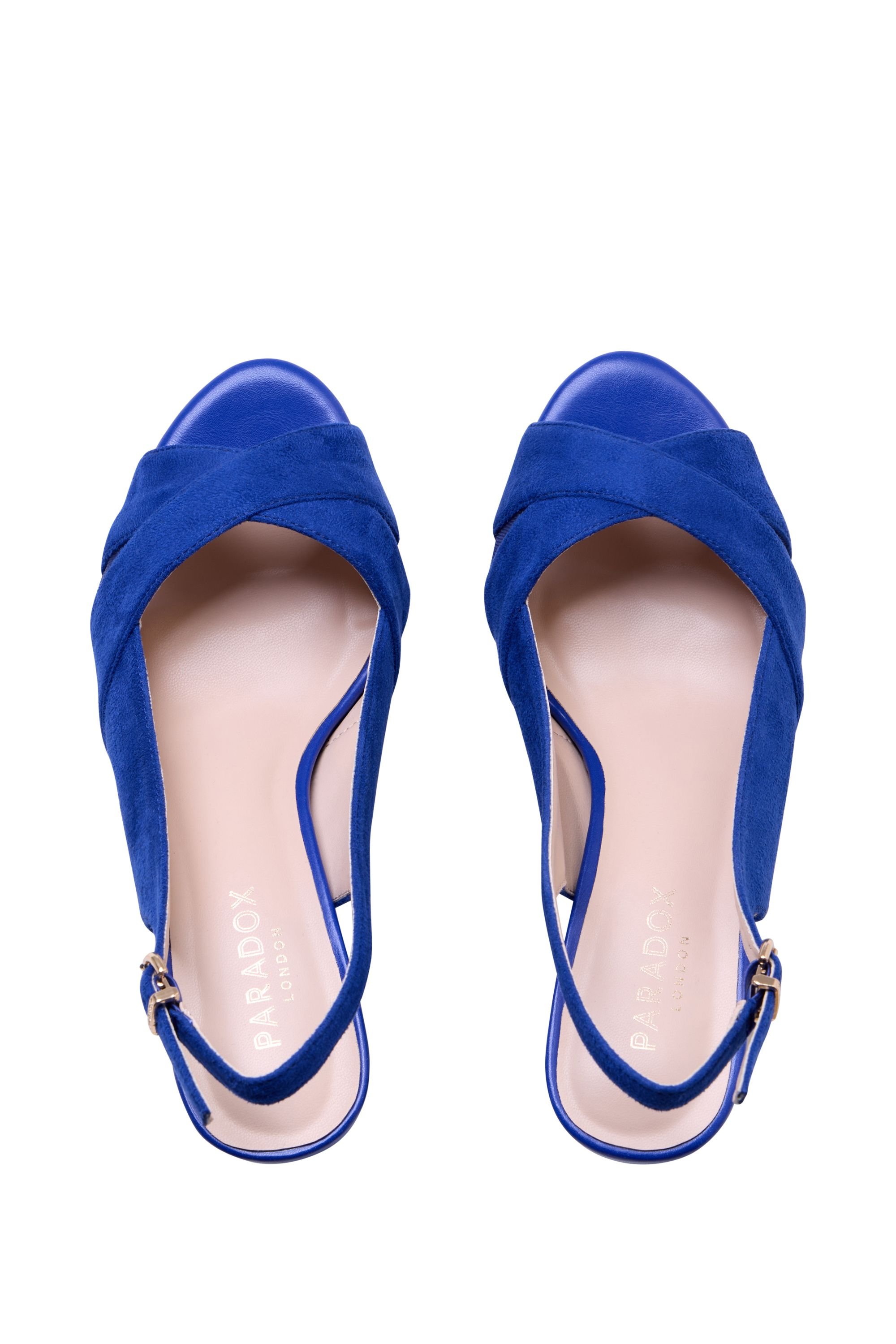 Paradox London Paradox London Women's Louise' Block Heel Platform Sandals in Royal - 3