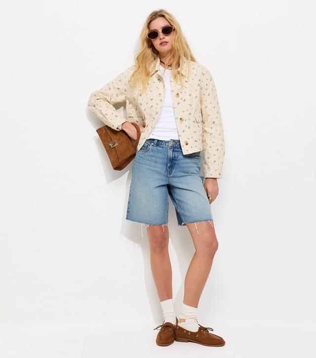 New Look Women's Cream Cotton Ditsy Floral Shacket New Look - 3