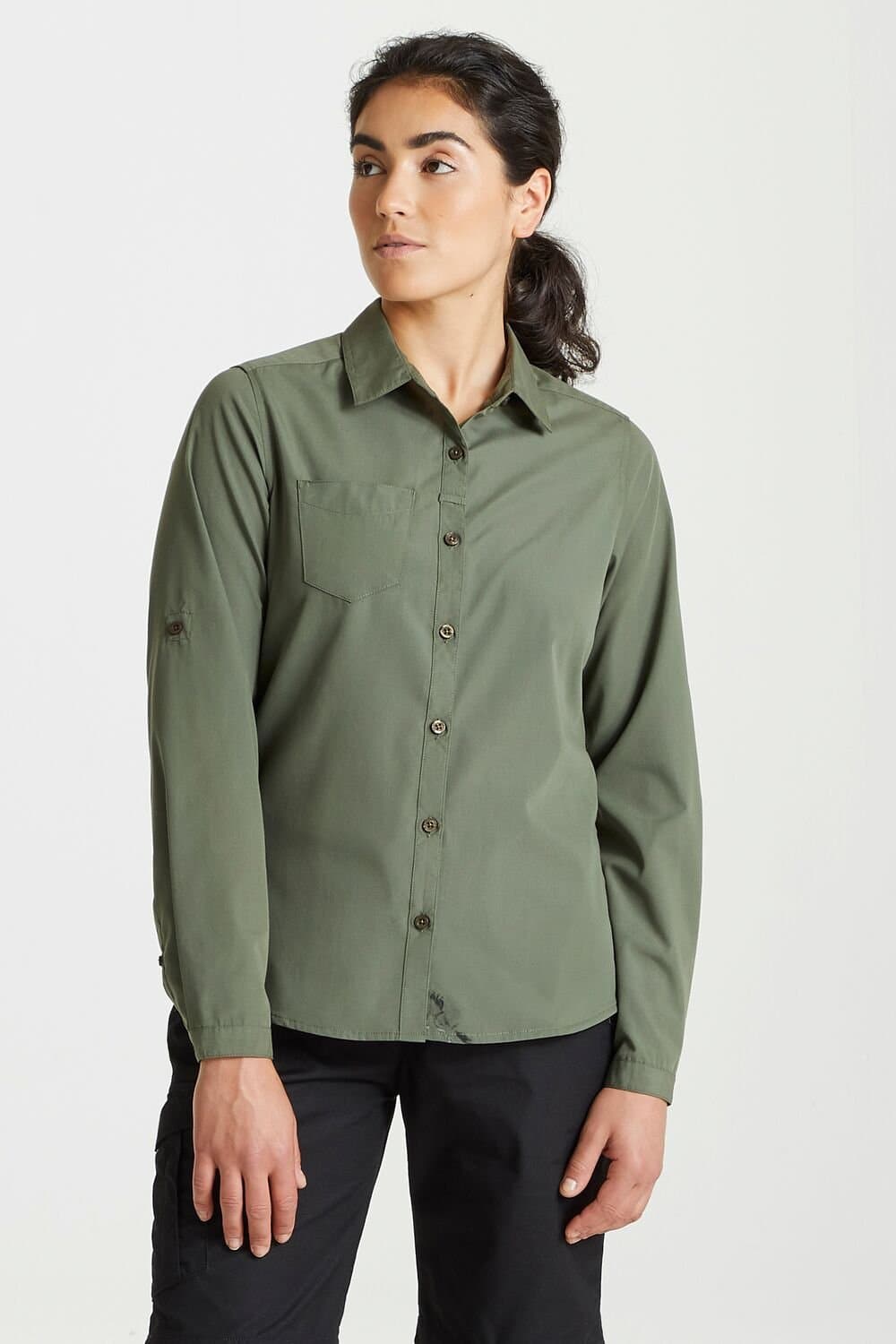 Craghoppers Craghoppers Women's 'Expert Kiwi' Long Sleeved Shirt in Green