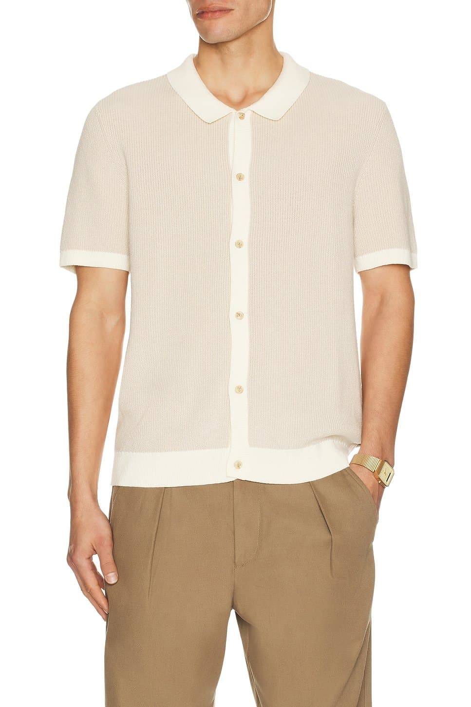 revolve Linen Button Up Sweater Shirt