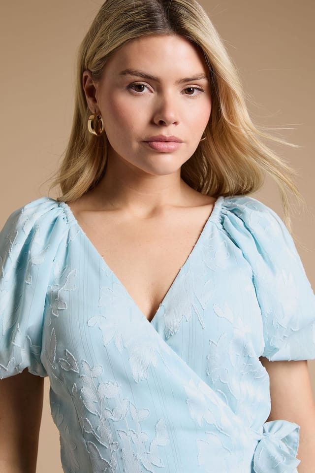 Dorothy Perkins Dorothy Perkins Women's DP Luxe Ruffle Wrap Midi Dress in Blue - 2