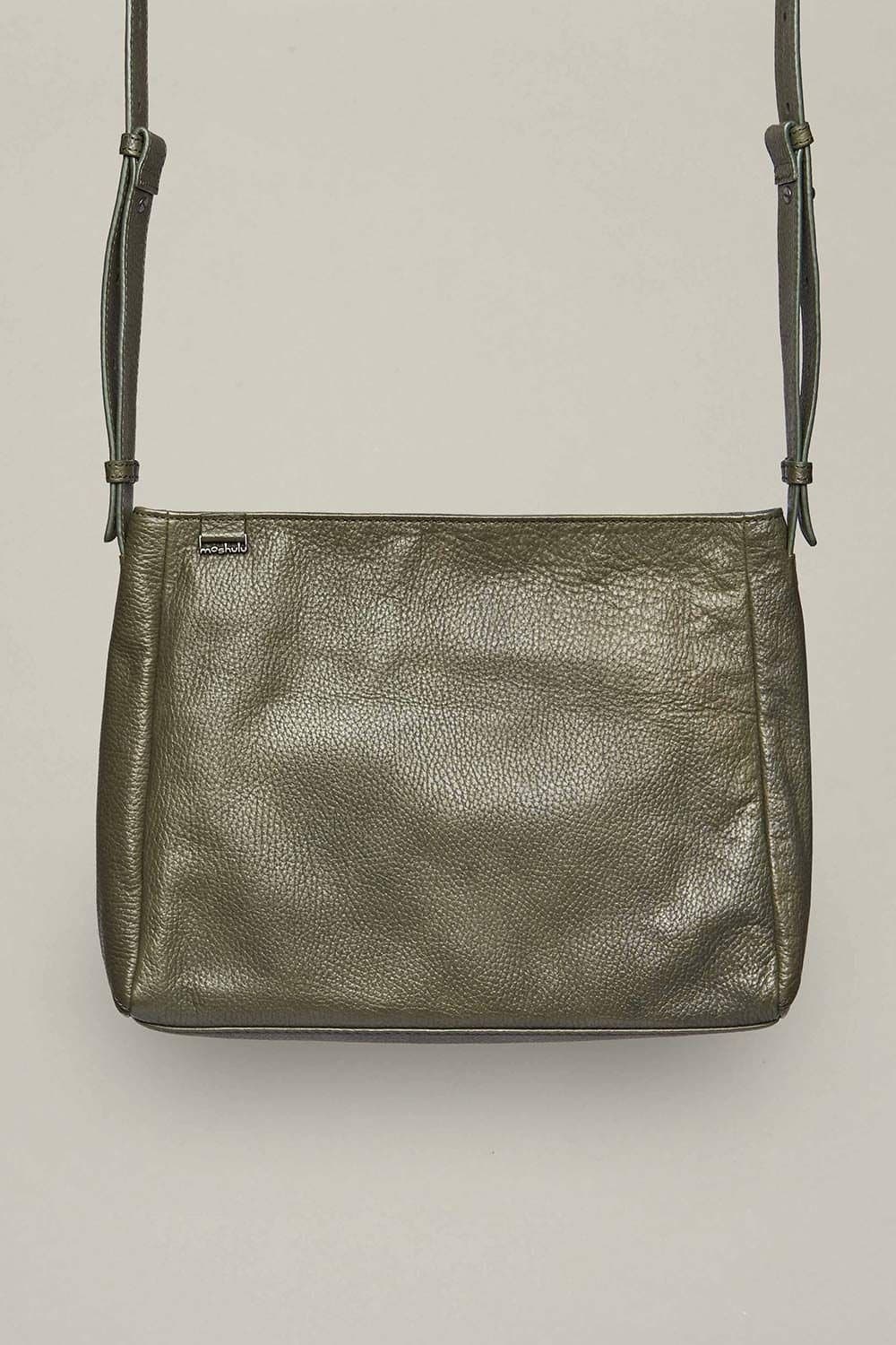 Moshulu Moshulu Women's 'Steeple' Leather Bag in Dark Olive