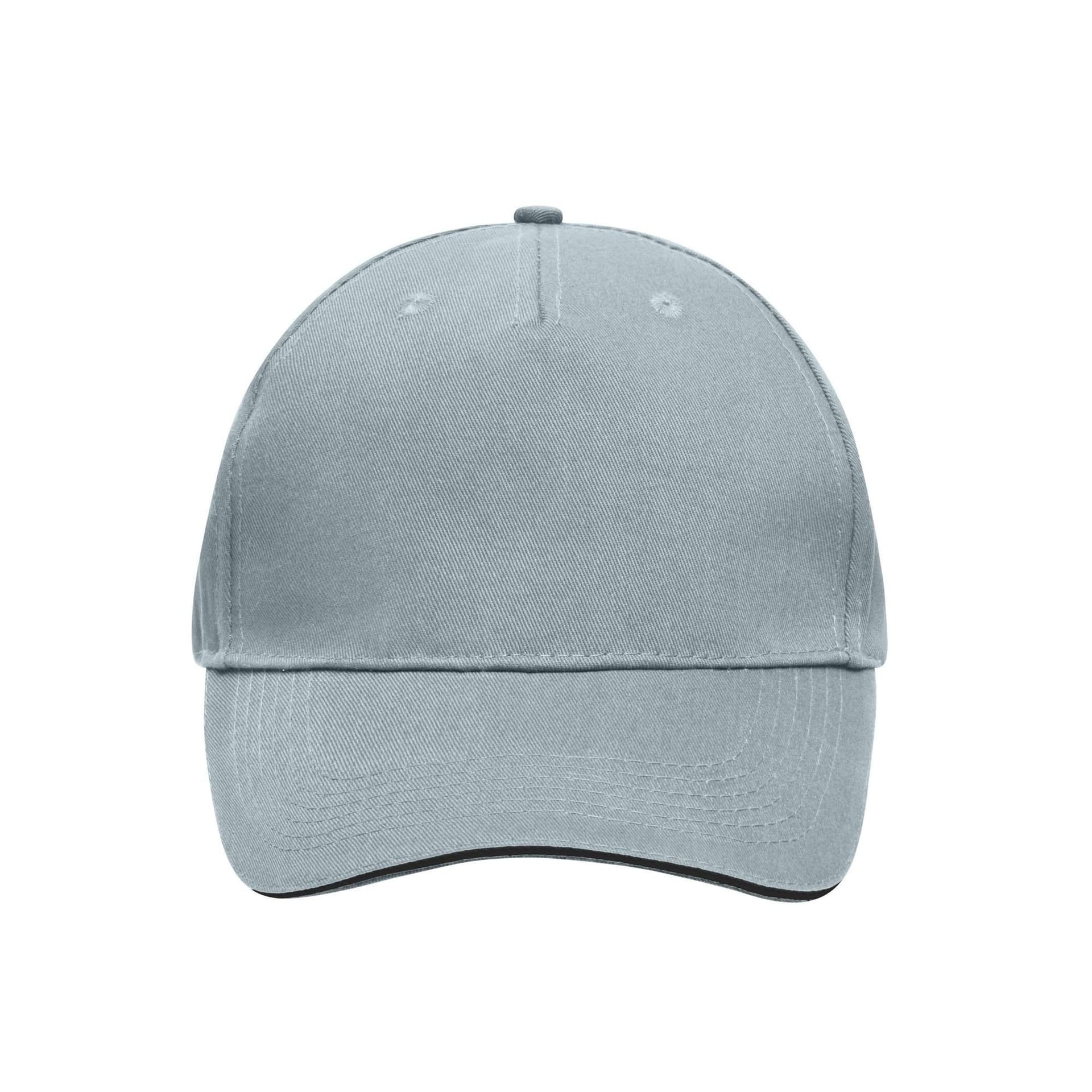 Myrtle Beach Myrtle Beach Men's 5 Panel Sandwich Peak Baseball Cap in Mid Grey