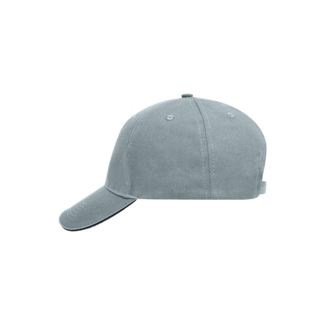 Myrtle Beach Myrtle Beach Men's 5 Panel Sandwich Peak Baseball Cap in Mid Grey - 3