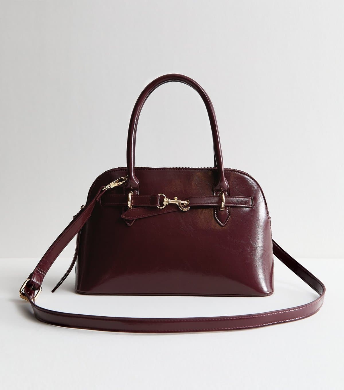 New Look New Look Burgundy Faux Leather Crossbody Bag