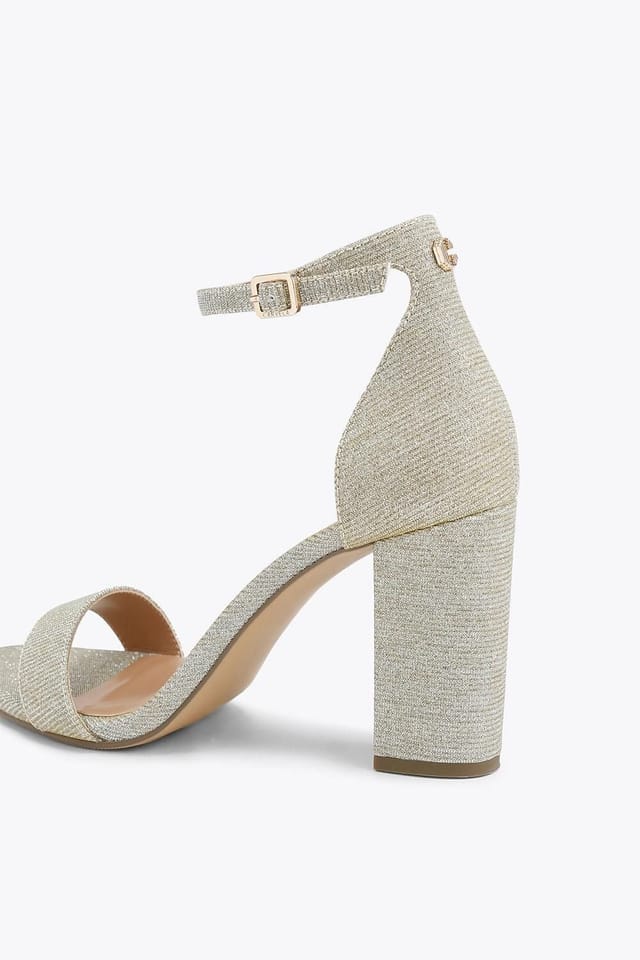 Carvela Carvela Women's 'Capo Block Heel' Fabric Heels in Gold - 3