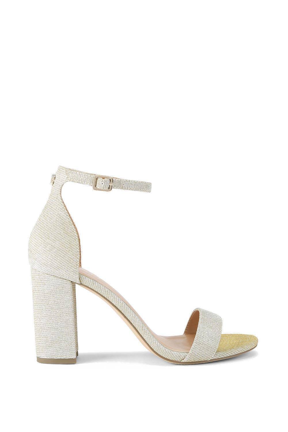 Carvela Carvela Women's 'Capo Block Heel' Fabric Heels in Gold - 4