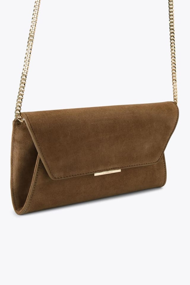 Carvela Carvela Women's 'Spirited Clutch' Suede Bag in Brown - 2