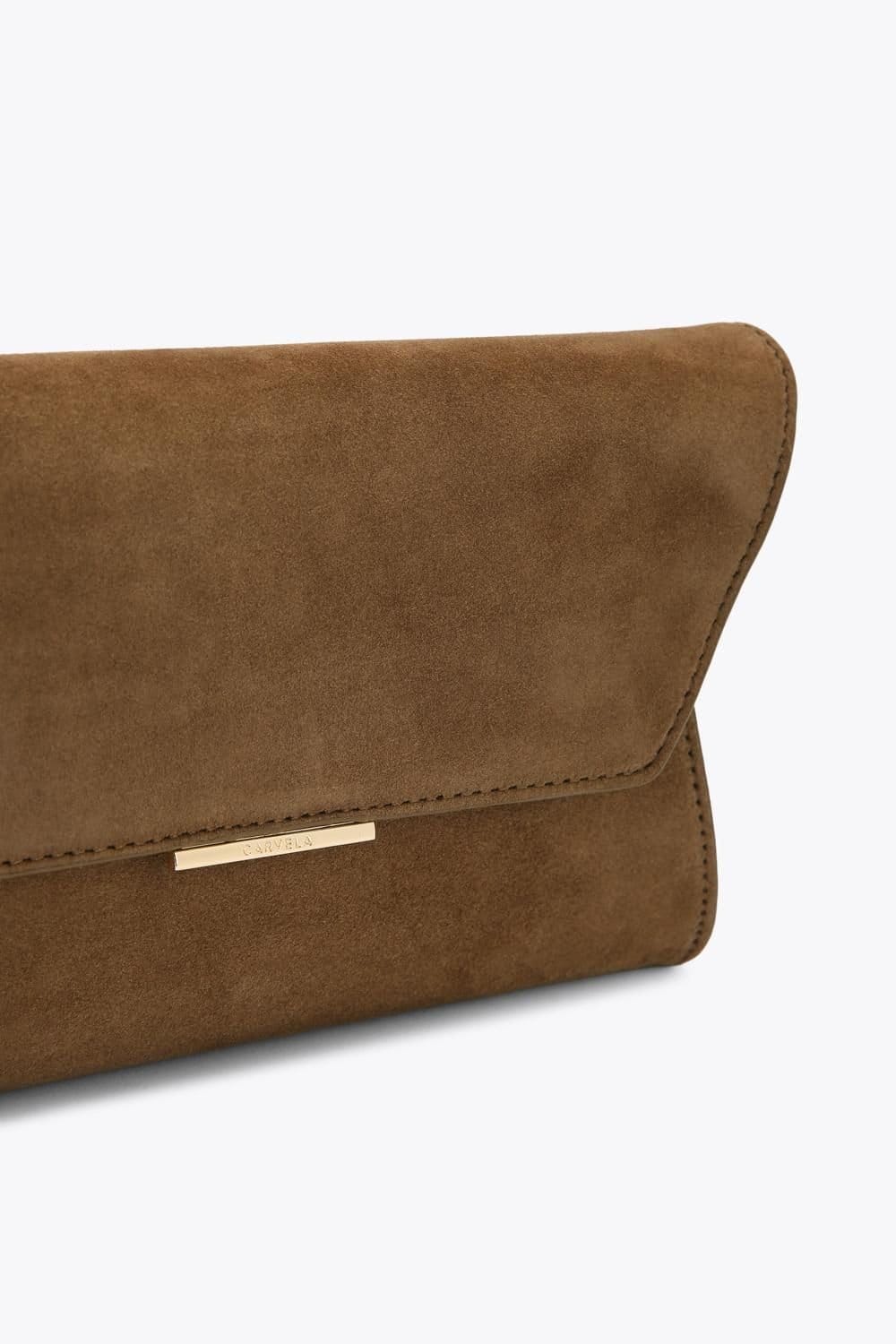 Carvela Carvela Women's 'Spirited Clutch' Suede Bag in Brown - 4