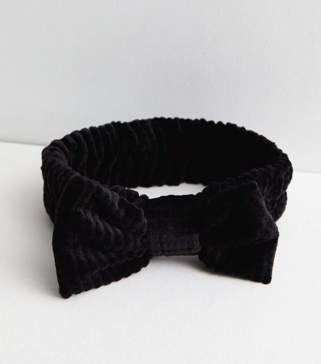 New Look Women's Black Fluffy Bow Beauty Band New Look - 2
