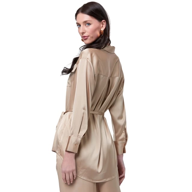 Zafur official Zafur official Women's Barron Blouse in Gilded Beige - 3