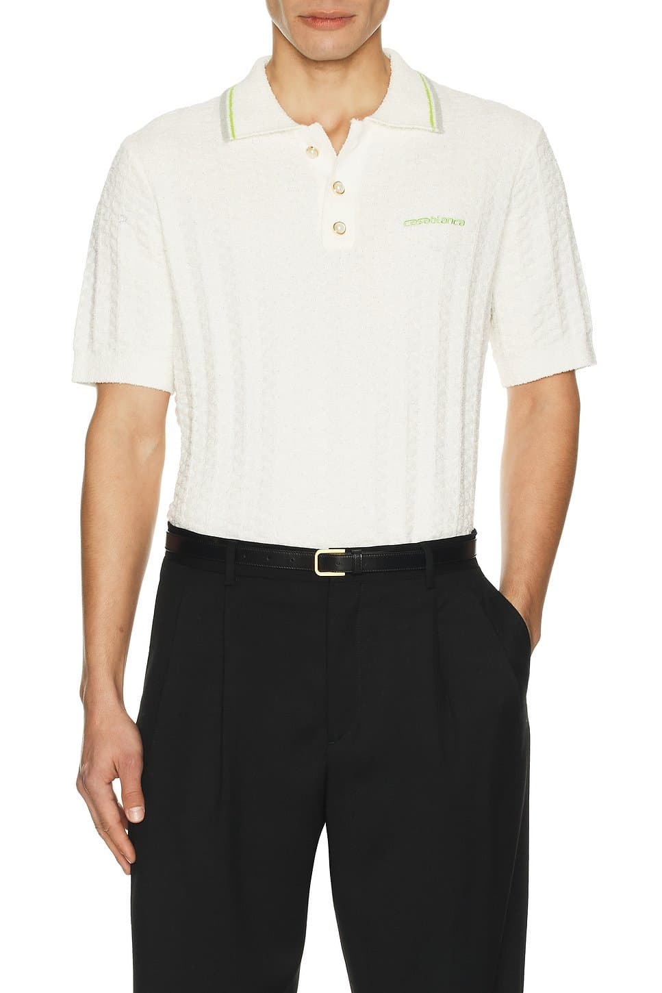 revolve revolve Boucle Polo Shirt in White