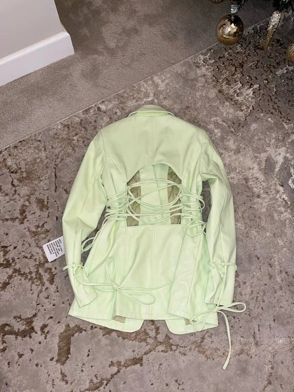 ASOS ASOS Luxe Green leather look suit