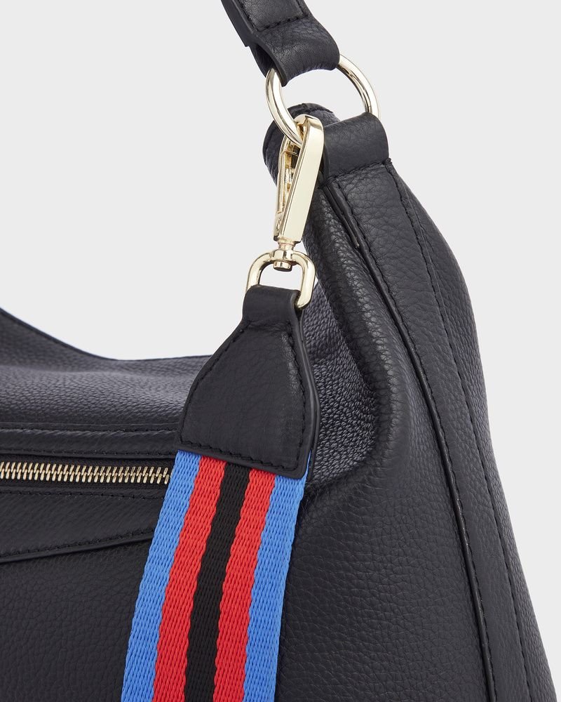 OSPREY LONDON OSPREY LONDON Women's The Hendrix Leather Large Hobo Bag in Black - 3