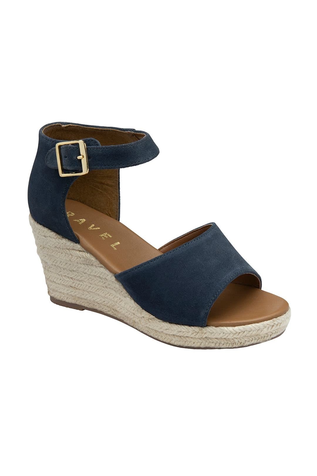 Ravel Ravel Navy Suede Wedge Sandals