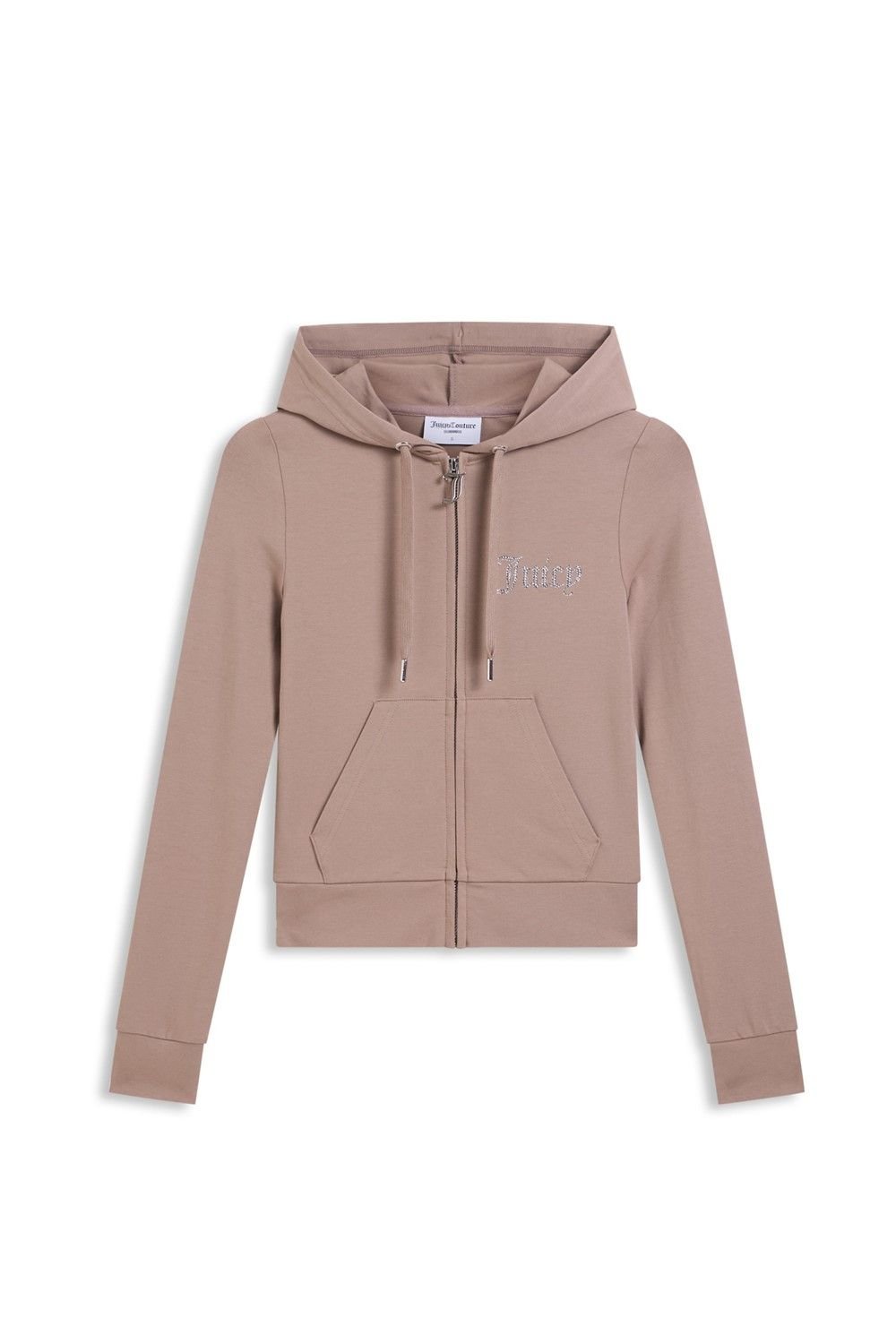 Juicy Couture Juicy Couture Women's Oola Diamante Jersey Hoodie in Brown - 4