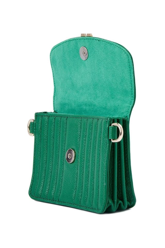 Wolf WOLF Women's Mimi Mini Bag with Wristlet & lanyard in Dark Green - 2