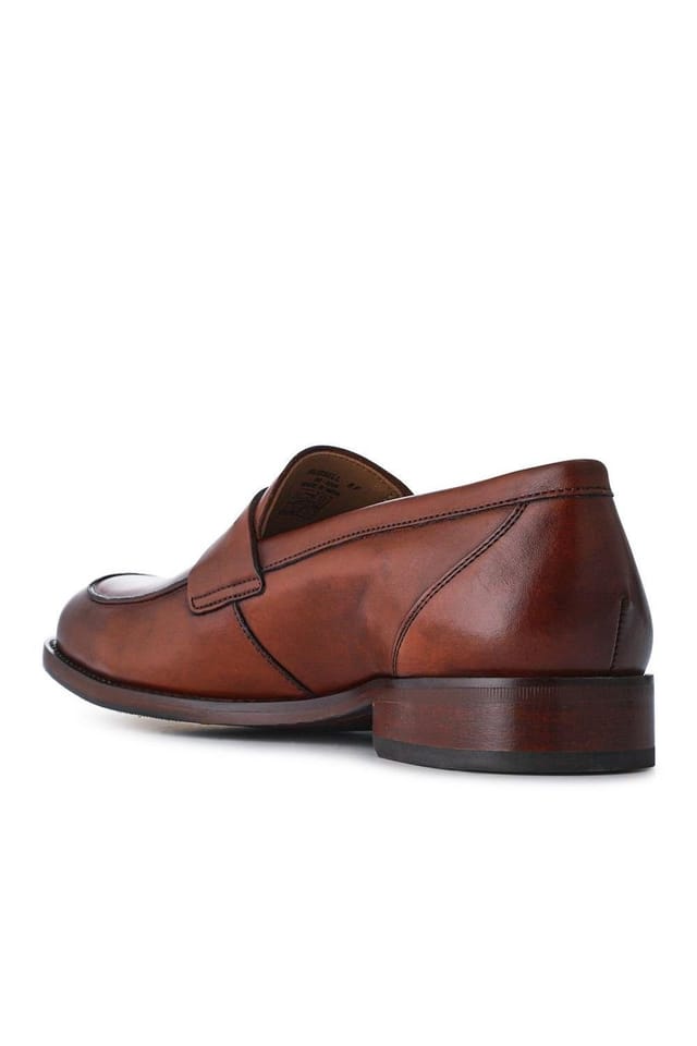 Jones Bootmaker Jones Bootmaker Men's Russell Leather Penny Loafers in Light Brown - 3