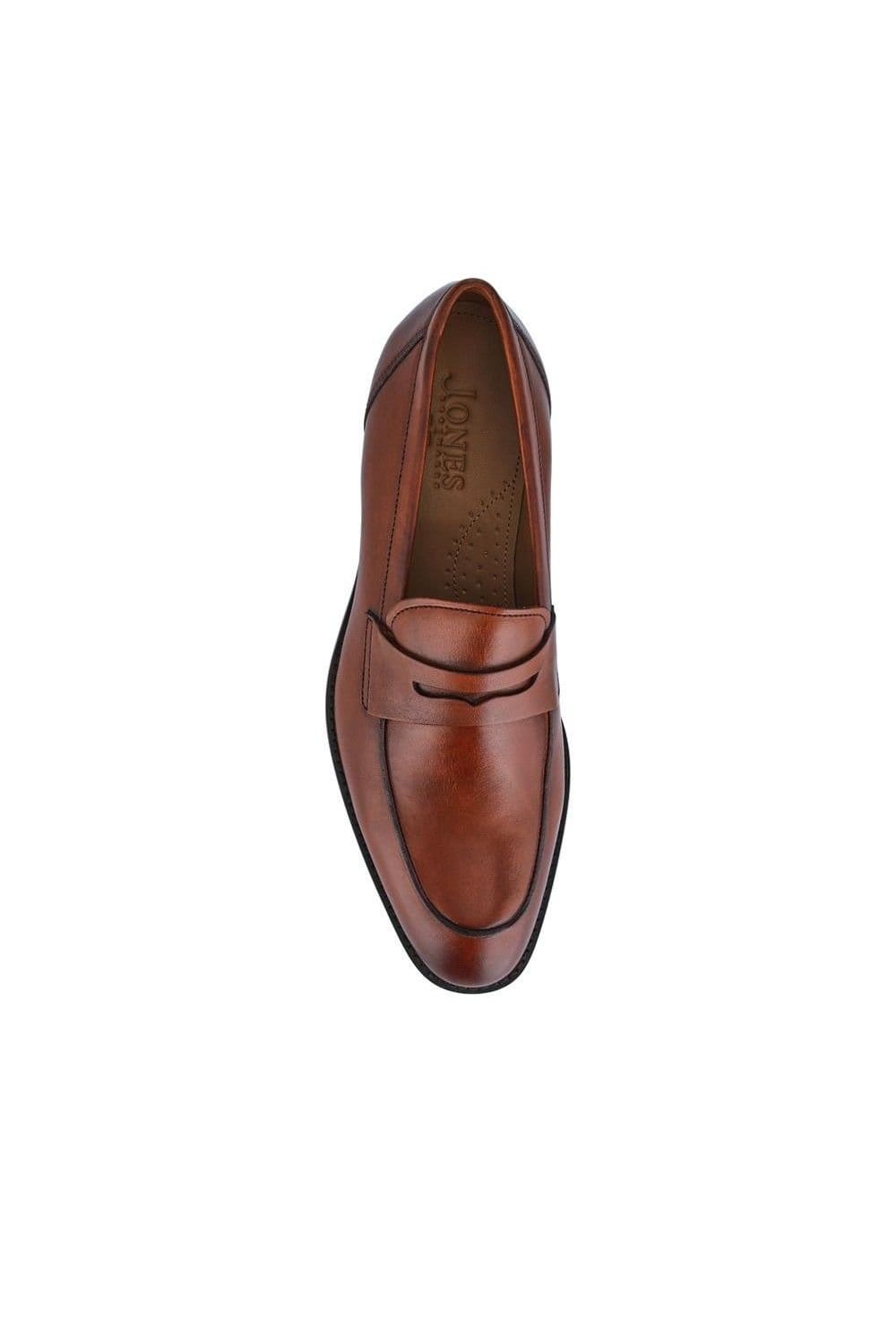 Jones Bootmaker Jones Bootmaker Men's Russell Leather Penny Loafers in Light Brown - 4