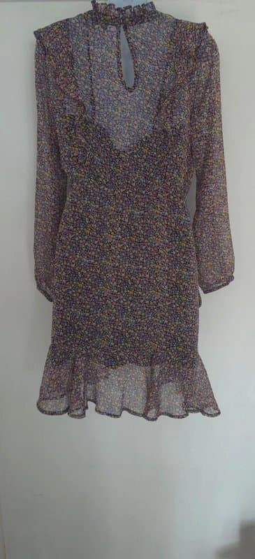 Patrons Of Peace Patrons of Peace floral mini chiffon smock dress UK size M medium