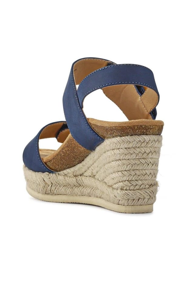 Bellissimo Bellissimo Women's Wedge-Heeled Espadrilles in Navy - 3